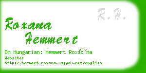 roxana hemmert business card